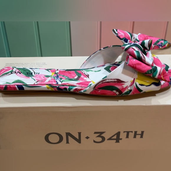 On 34th Size 8 Jazminn Bow Slide on Sandals BRAND NEW IN BOX! - Picture 5 of 9